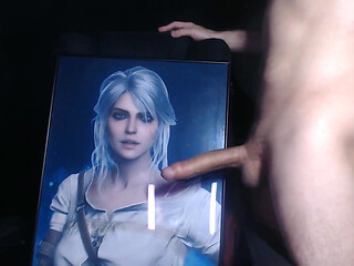Cum Tribute for Ciri (game Character From Witcher 3)