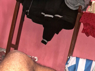 A Young Boy From a Local Village, Naked on the Bed, Fucking with His Hands.