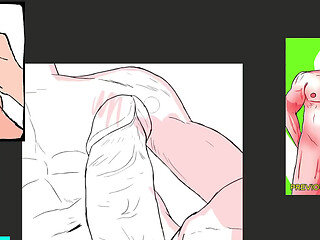 Muscular Male Torso Holding Huge Erect Cock - No Face Visible Big Thick Dick Close Up