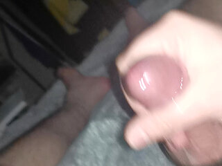 Stroking my hard cock until I cum