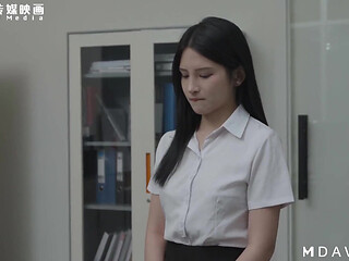 Md-0297 a Black Silk Office Lady Who Pleases Her Boss