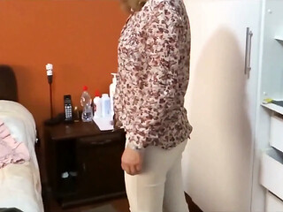 It Excites Me to Show Myself off in Front of My Stepson's Friends, Watching Them Jerk off