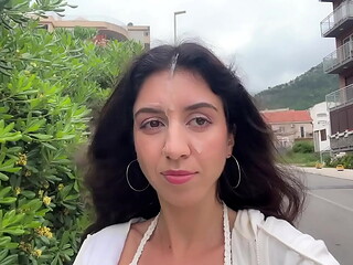 Hottie Gets A Portion Of Cum On Her Face After Hot Sex And Walks The Streets - Public Cumwalk