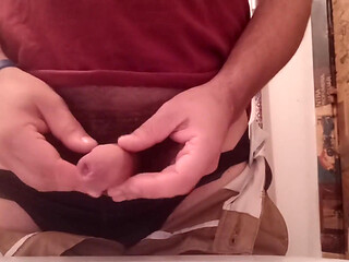 Hairy Guy Peeing in Toilet