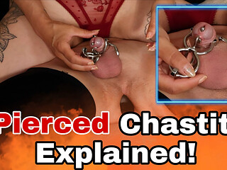 Pierced Prince Albert Chastity Cage Explained