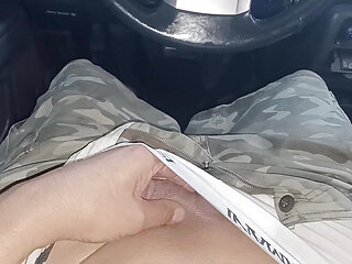 Massaging my nice looking little dick