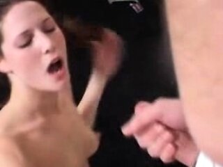 Lovely Amateur teen brunette masturbating outdoor
