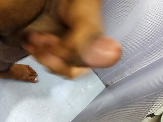 Desi Twink Masterbating in Bathroom