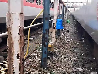TRAIN TOILET College girl have sex with step brother Xxx , Desi Village Doggy style rough hardcore College girl tight pussy sex