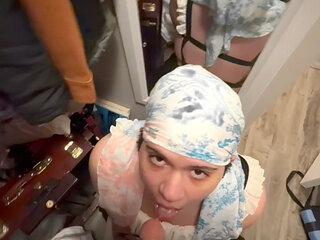 Jewish maid creampied in the closet