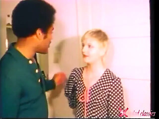Classic '70s porn girl gets it on with a lucky guy for an hot