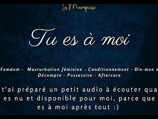 Tu es &agrave_ moi - French audio porn JOI femdom