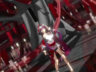 Genshin Impact Layla Hentai Sex And Dance Undress Wiggle Wiggle Missionary Doggy Style MMD 3D Red Clothes (CLIP)