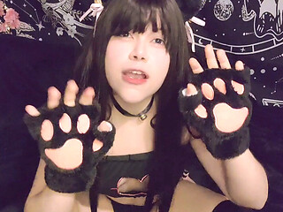 Cute Kitty Cosplay Wants Milk!