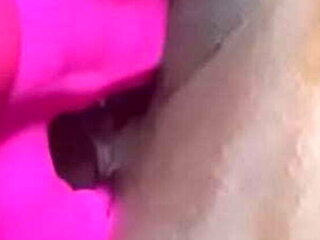 Ebony Amateur Rose Toy Pussy Play & Squirt Masturbation