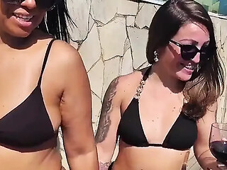 Auntie lets her inscened friend have a tasty 3some with hubby