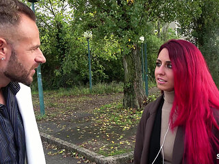 German Redhead Big Natural Saggy Tits Girl Dani Luve Seduce to Hard Amateur Fuck