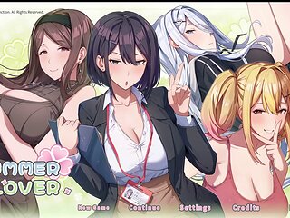 Busty hentai girl Summer Clover gets down with her damsel boss Shizuko in missionary style
