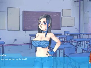 Animated hentai game with monster girls and night lessons featuring teacher Purity Sin