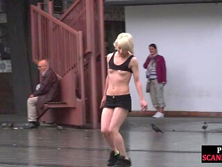 Sub Latina outdoor whipped in public by her kinky domina