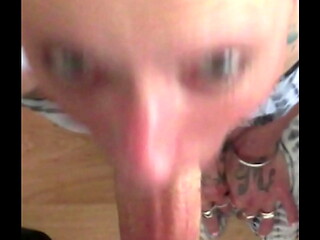 Cock-Starved Whore: I Drop to My Knees for His Sloppy Blowjob and Cumshot Straight in My Eyes