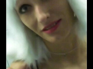 Vilja&rsquo_s panda hat hides nothing as she fingers her dripping pussy, fishnet stretched tight, pulling out saggy tits while craving a hard dick.