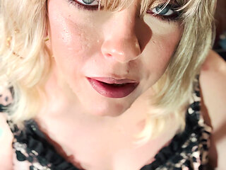 Blonde Tina Snua Dressed In Satin Smokes A Cigarette In Satin Gloves - Snap Inhales OMI OME Drifting Smoking