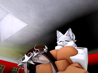 Furry fucks Hot rich slut on roblox