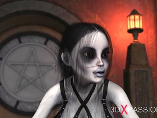 3d satanic dickgirls witches fucks hard a hot girl slave in the dark castle