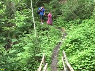 Sweet German teen fucked outdoor