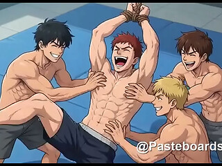 Strung Up By The Wrists (AI-Generated 2D Anime Bara)