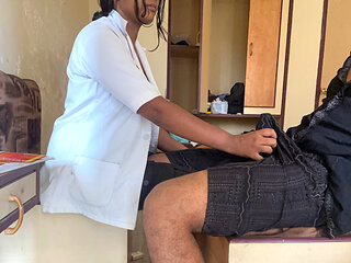 Seeing the sexy doctor, the boy's mood became and both of them had sex