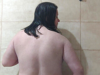 Water shower fun in the bath room