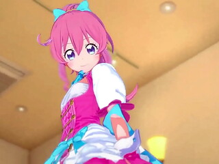 Meet and greet in the dressing room Mirai Momoyama idol - Kiratto Pri Chan