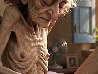 Very Old Widow Masturbates Her Wrinkled Pussy Alone and Craves a Huge Cock