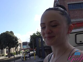 Beautiful brunette gives great blow job in pov video