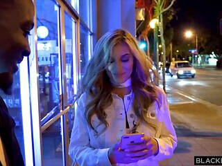 Blonde Ditches Boyfriend for BBC Creampie Ride