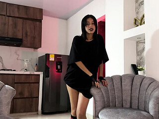 POV: Fucked My Goth Friend With Big Tits After She Helped Me With Homework
