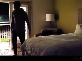 Hot young slut takes it hard in a motel with the door wide open
