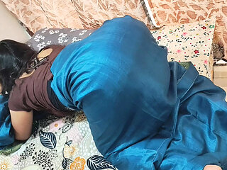 Desi sister-in-law was doing yoga when her yoga head came and started seeing the relaxation.
