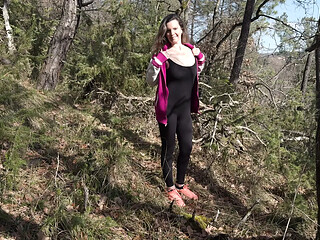 POV MILF gets a hot stranger's cock in the woods