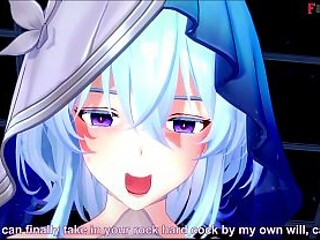 Busty anime girl gets fucked hard in 3D POV action