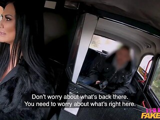 Shemale Jasmine Jae Bumps Into Erik Everhard in Her Cab and Pounds Him