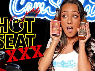 Hot Ones XXXtra Spicy Porn Parody - Sexy Petite MILF Pours Flaming Hot Sauce On Pussy Lips BBC Hot Sauce Challenge