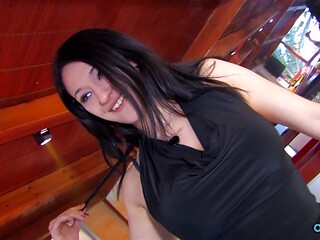 Hot mom gets shafted in doggystyle while showing off her big tits