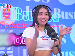 Petite brunette MayraOficial cums like crazy on the Sybian machine on the set of the JuanBustos Podcast!