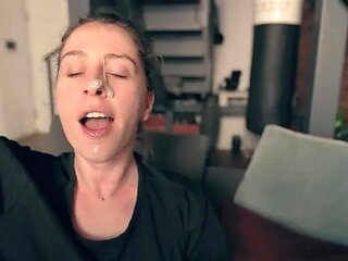 Slutty Babe Begs for Cum & Spitty Ahegao