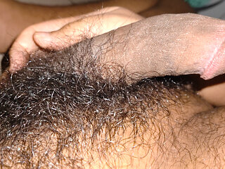 Lovely cumming hairy cock