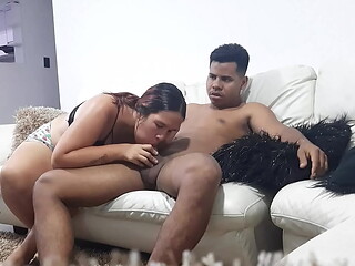 Hot Latina fucking her stepbrother