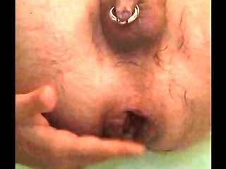 After fisting, I decided to shave the hair around my anus in the bathroom and ended up having an anal orgasm.